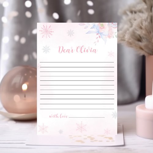Winter Onederland Birthday Time Capsule Note Card