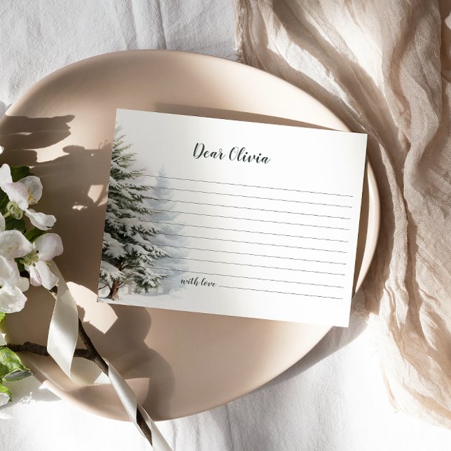 Winter Onederland Birthday Time Capsule Note Card (Creator Uploaded)