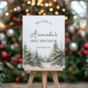 Winter Onederland Birthday Welcome Sign