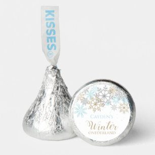 Winter Onederland blue Gold snowflake Hershey®'s Kisses®