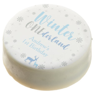 Winter Onederland Boy 1st Birthday Party Chocolate Covered Oreo