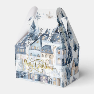 Winter Onederland Christmas Houses Birthday Favor Boxes