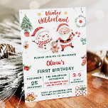 Winter Onederland Christmas Snowman Birthday Invitation<br><div class="desc">Winter Onederland Christmas Snowman Birthday Invitation</div>