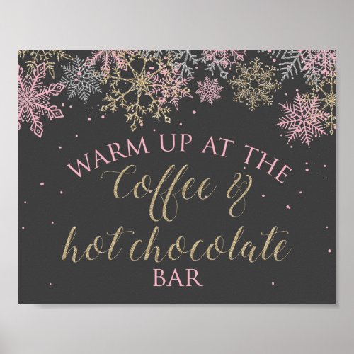 Winter Onederland Coffee and Hot Chocolate Sign