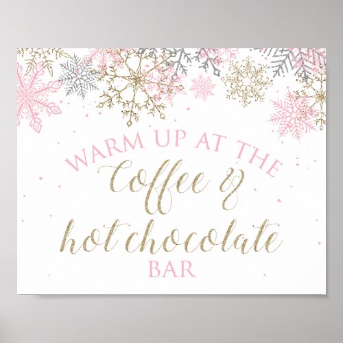 Winter Onederland Coffee and Hot Chocolate Sign