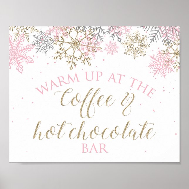 Winter Onederland Coffee and Hot Chocolate Sign (Front)