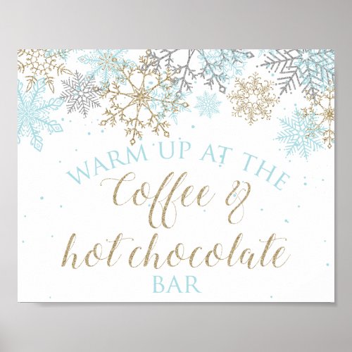 Winter Onederland Coffee  Hot Chocolate Bar Sign