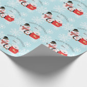 Winter Onederland Cute Birthday Party Wrapping Paper (Corner)