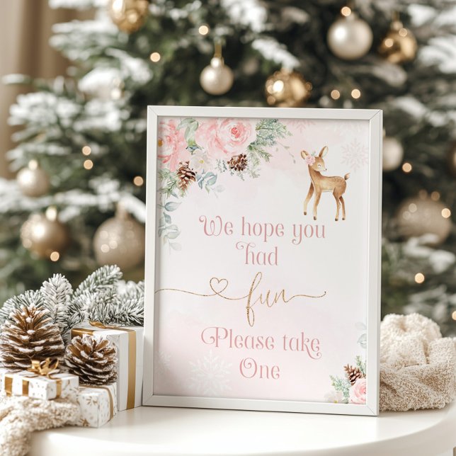 Winter onederland Favors please take one Poster (Creator Uploaded)