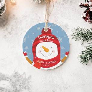 Winter Onederland first birthday blue and silver Favor Tags