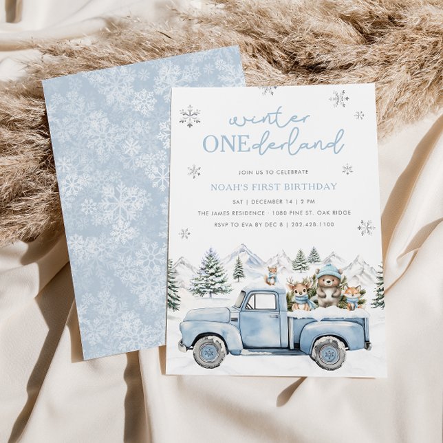 Winter Onederland First Birthday Invitation (Creator Uploaded)