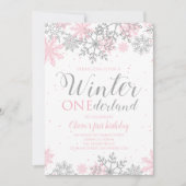 Winter ONEderland first birthday Invite (Front)
