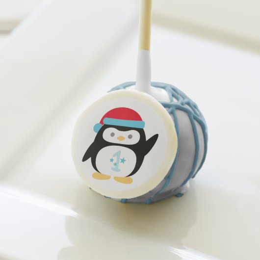 Winter ONEderland First Birthday Penguin Cake Pops (Front Insitu)