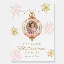 Winter ONEderland First Birthday Photo Welcome Sig