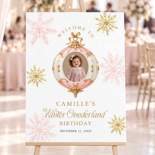 Winter ONEderland First Birthday Photo Welcome Sig Foam Board