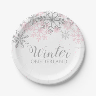 Winter Onederland First Birthday Plate
