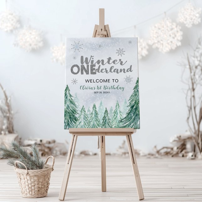 Winter Onederland First Birthday Welcome Sign (Creator Uploaded)