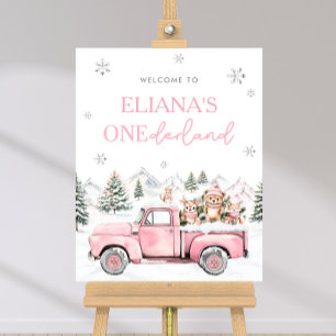 Winter Onederland First Birthday Welcome Sign
