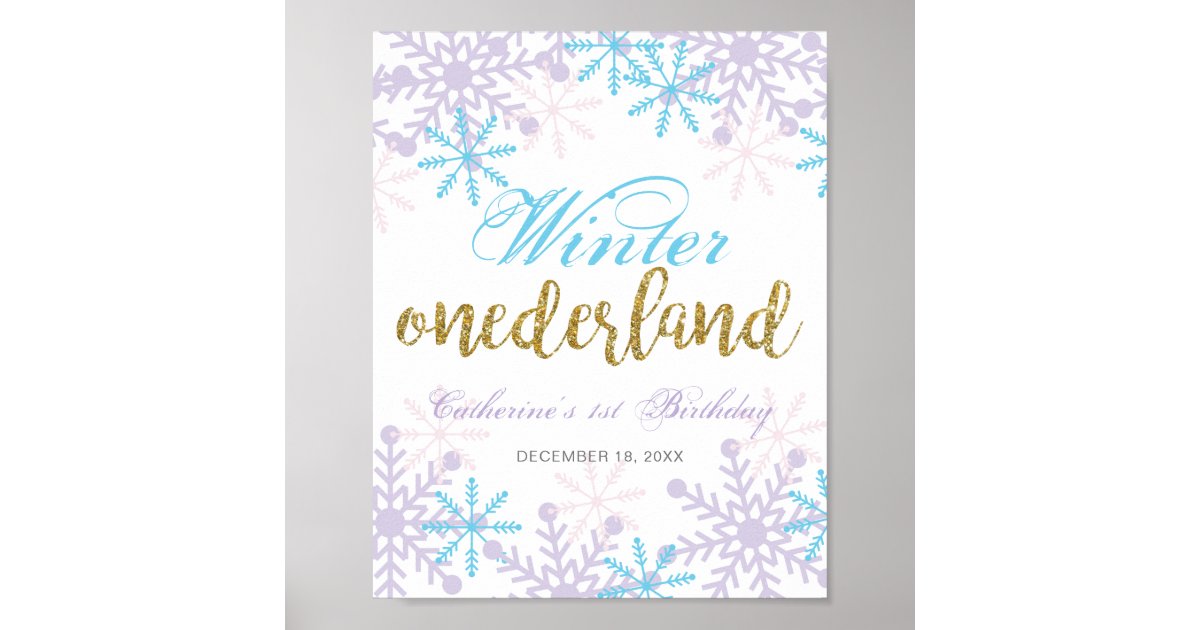 Welcome to the Party Sign Snowflake Welcome Sign Personalized Welcome Sign Boy Winter Wonderland Welcome Sign Printed Foam Board Sign