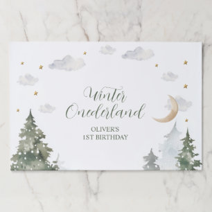 Winter Onederland Forest First Birthday Party Paper Pad