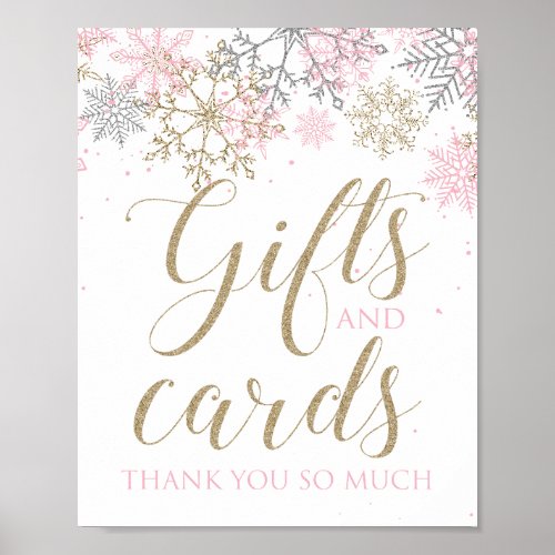 Winter Onederland Gifts and Cards Sign Snowflakes