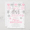 Winter onederland, Girl1st birthday Invitation