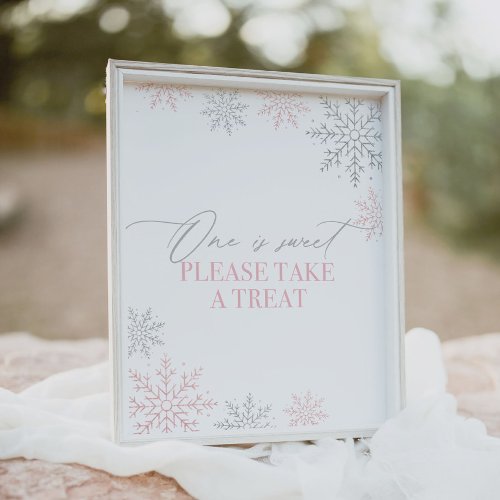 Winter Onederland Glitter One is Sweet Treat Sign