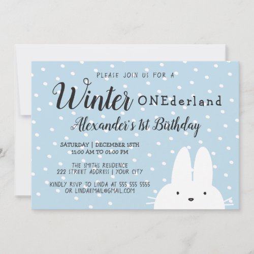 Winter Onederland Invitation