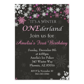 Winter ONEderland Invitation, First, 1st Birthday Card