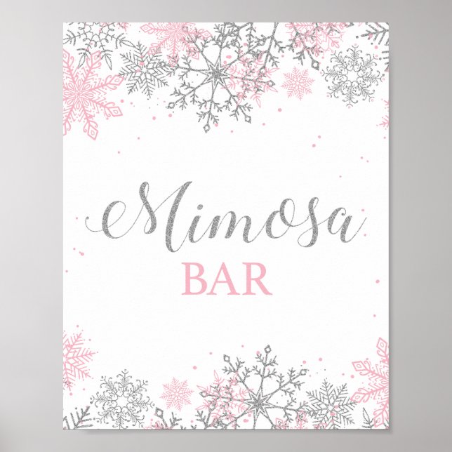 Winter Onederland Mimosa Bar Poster (Front)