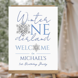 Winter ONEderland Minimalist Boy 1st Birthday  Foam Board