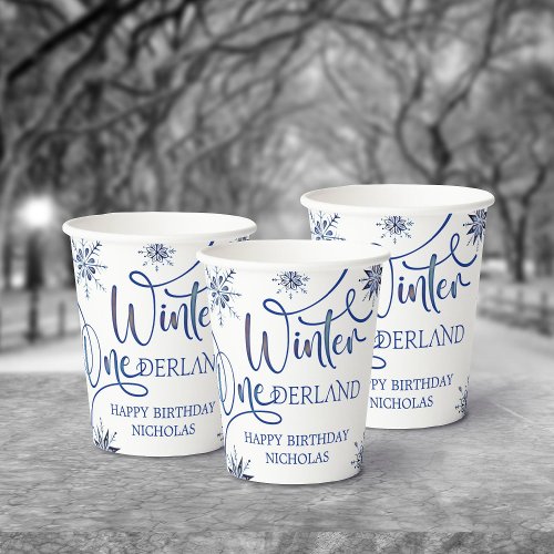 Winter Onederland Paper Cups