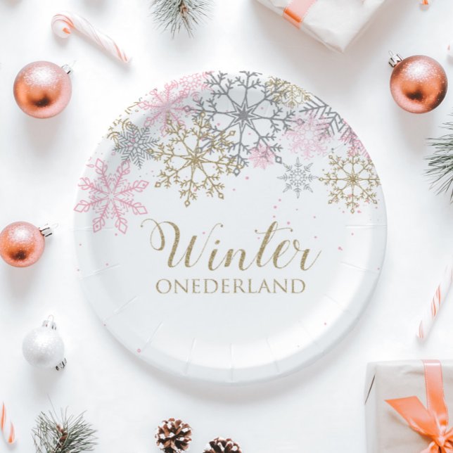 Winter Onederland Paper Plate (Creator Uploaded)