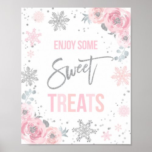 Winter ONEderland Party Decor Sweet Treats Sign