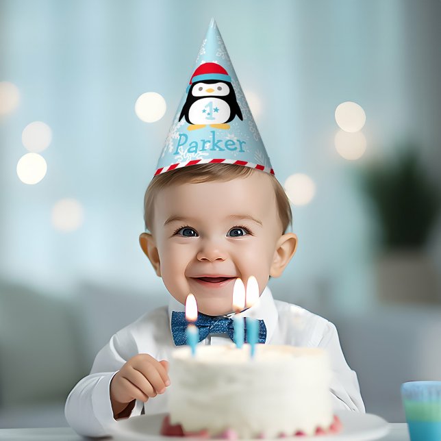 Winter ONEderland Penguin First Birthday Party Hat (Creator Uploaded)