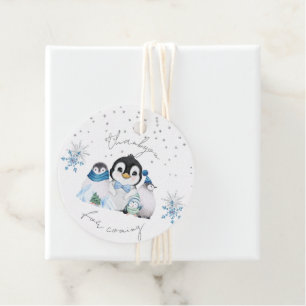 Winter Onederland Penguin Thankyou Favor Tags