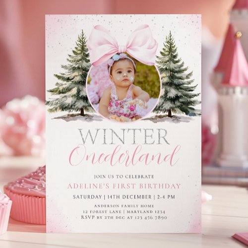Winter Onederland Photo Girl First Birthday