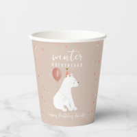 Winter Onederland Pink Polar Bear 1st Birthday