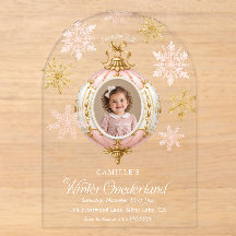 Winter Onederland Pink Snowflake