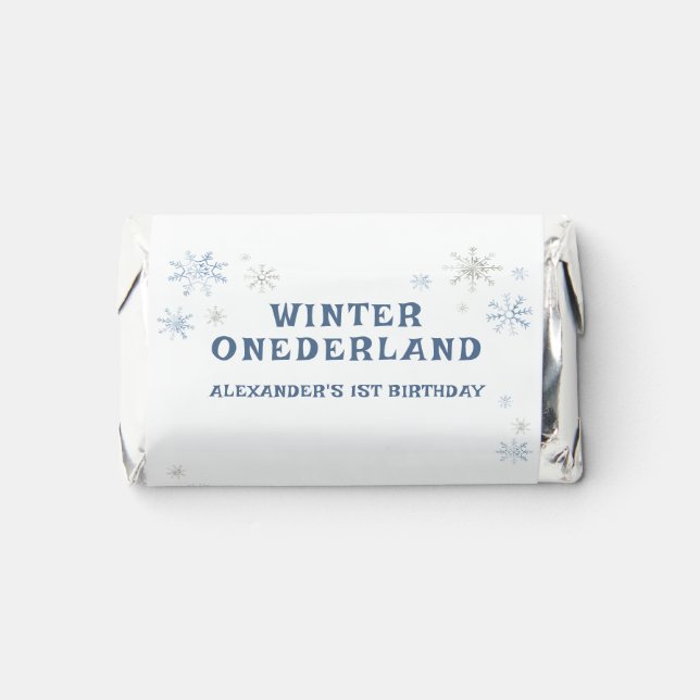 Winter Onederland Polar Bear 1st Birthday  Hershey's Miniatures (Front)