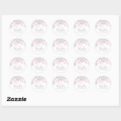 Winter Onederland Silver and Pink Snowflake Classic Round Sticker (Sheet)