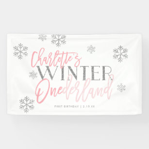 Download 1 Set Silver Glitter Banner 1st Birthday Winter Wonderland Handcrafted Party Decor Winter Onederland Cursive Banner Banners Signs Paper Party Supplies Deshpandefoundationindia Org