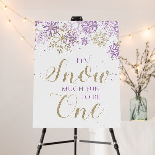 Winter Onederland Snow Much Fun to be One Sign