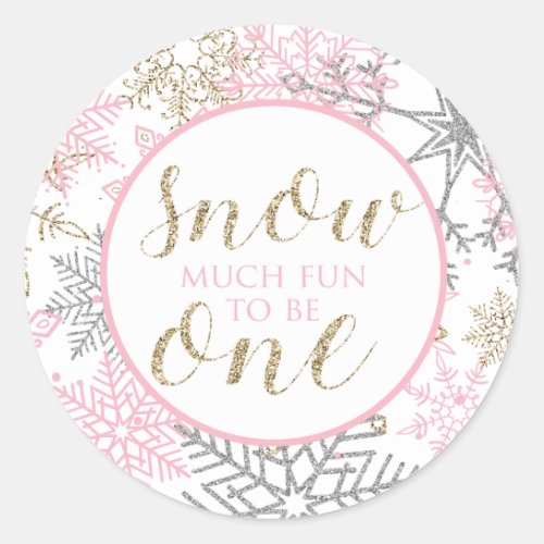 Winter Onederland Snow Much Fun to be ONE sticker