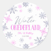 Winter Onederland Favor Bags Snowflake First Birthday Party Favors Winter  1st, 2nd, 3rd Birthday Candy Bags // Stand up Zip Pouch Bags 