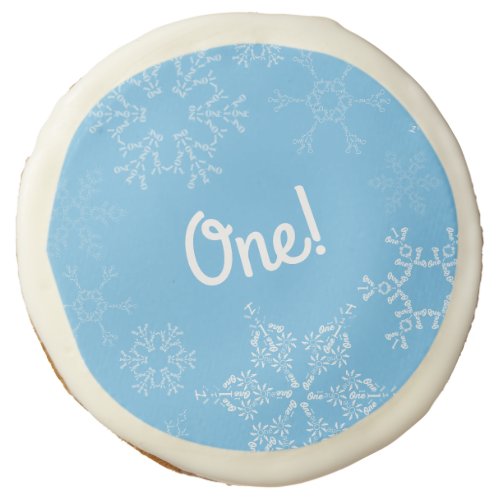 Winter Onederland Snowflake 1st Birthday Party Kid Sugar Cookie