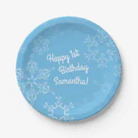 Winter Onederland Decorations Boy , 1st Birthday Boy, Snowflake Confet