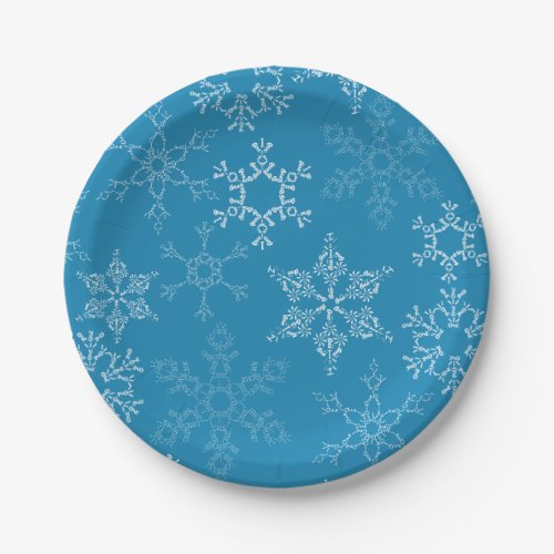 Winter Onederland Snowflake 1st Birthday Party Paper Plates