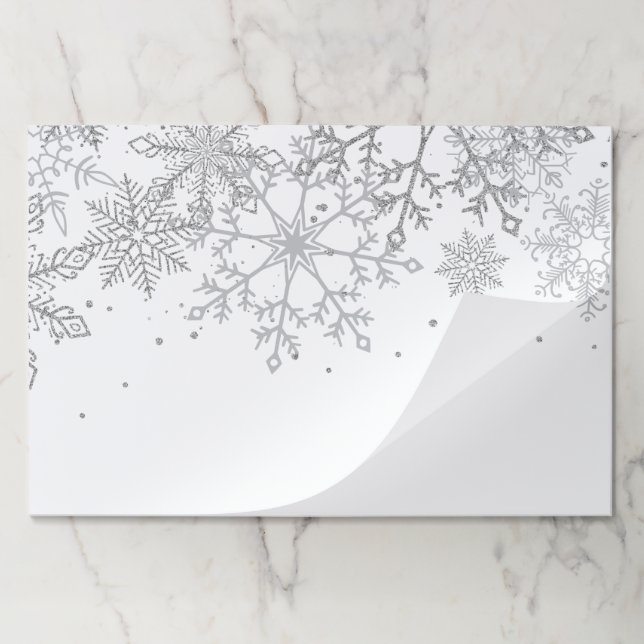 Winter Onederland Snowflake birthday placemats (Folded)