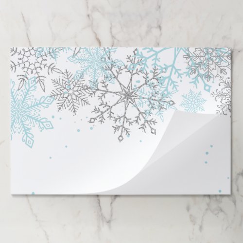 Winter Onederland Snowflake blue silver Paper Pad